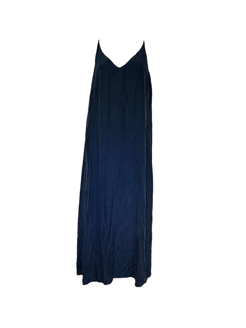 acler blue sleeveless silk midi Slip dress Size 4